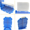 Compact snap-lock pill organizer box for travel
