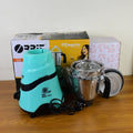 Orbit mixer grinder accessories including 3 stainless steel jars and lids.