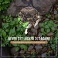 Detailed close-up of the realistic texture of the fake rock key hider.