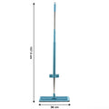 Rectangular microfiber mop head of flat floor mop suitable for wet and dry cleaning