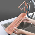 Space-saving sink storage stand suitable for small kitchens