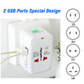 Poravar Universal Travel Adapter in its retail packaging.