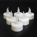 LED candle light set glowing softly to create relaxing mood