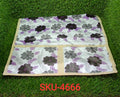 Elegant microwave oven top cover with a detailed mix design and side storage pockets.