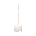 Ergonomic Pro Clean toilet cleaning brush securely placed in its potted holder.