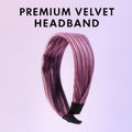 Woman using padded ribbed knot hairband for makeup and styling