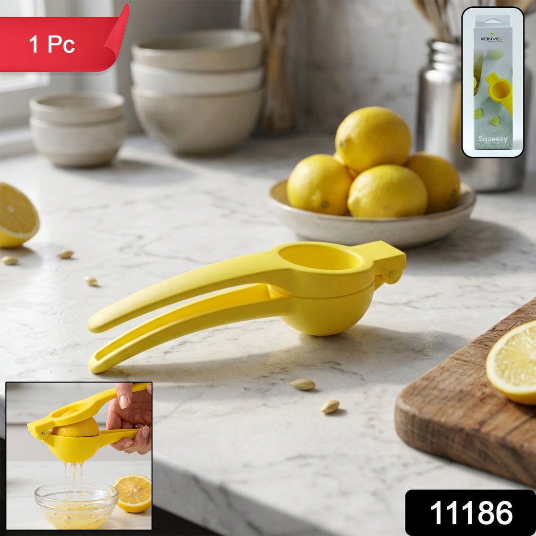 Konvex hand press plastic lemon squeezer juicer for fresh citrus