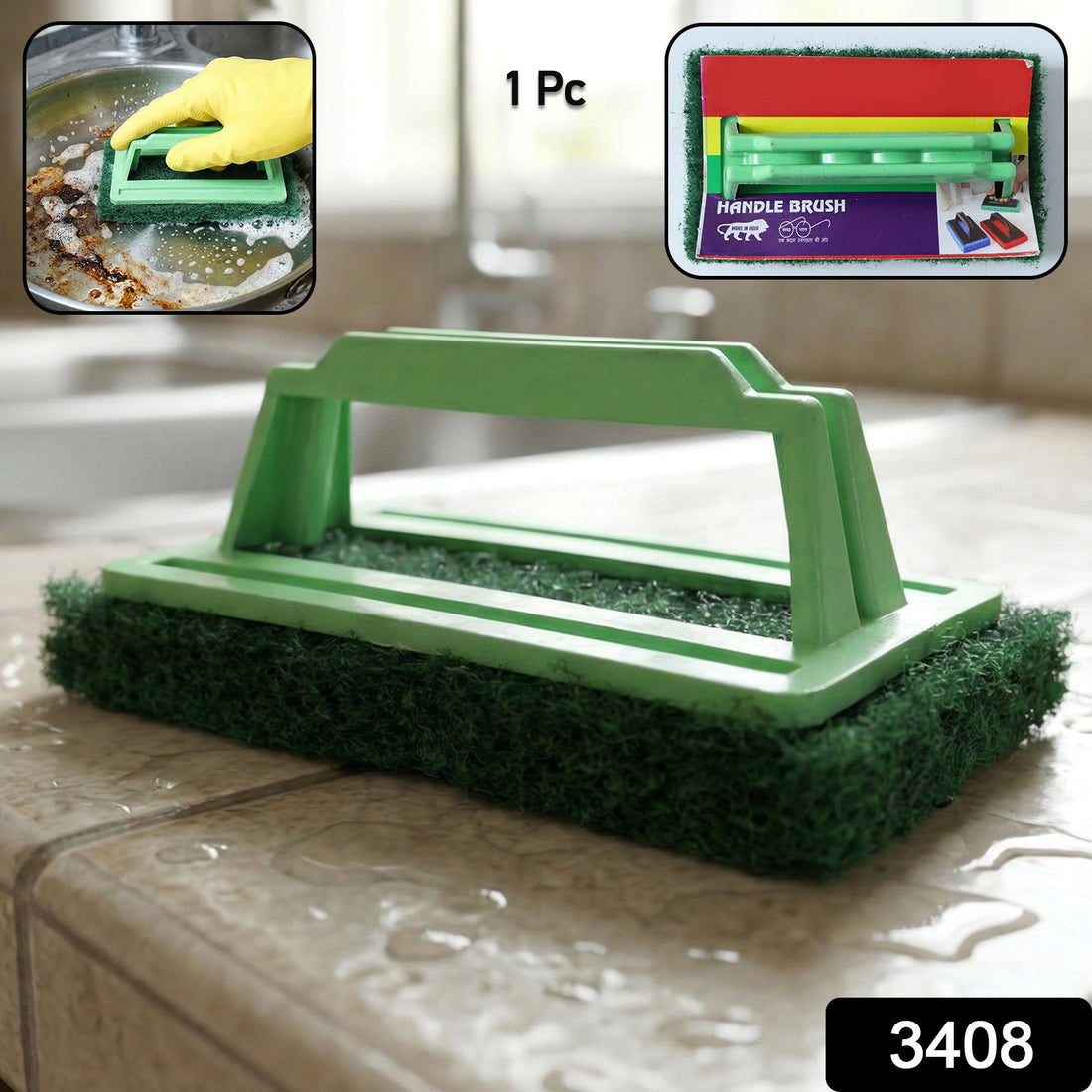 Multipurpose Tile Cleaning Scrubber Brush with handle for home use.