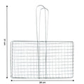 Secure food holding stainless steel grill basket for safe cooking