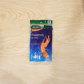 Medium orange gloves used for dishwashing and cleaning