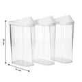 Premium set of three 1100 ML airtight kitchen storage containers