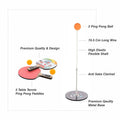 Elastic shaft flexibility shown on the Portable Wiff Waff ping pong trainer.