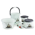 Lightweight plastic bath stool and bucket with stylish finish