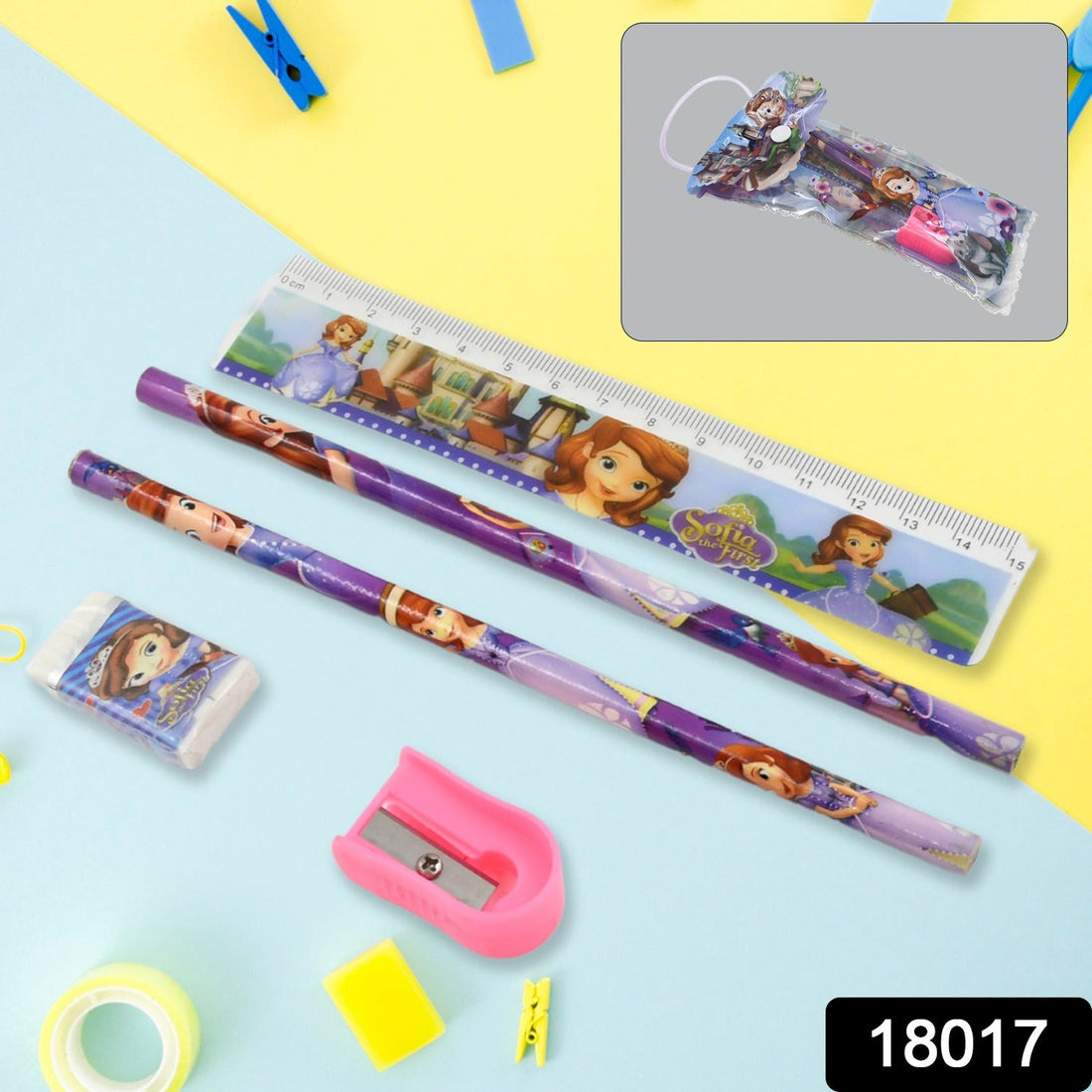 Vibrant 5-in-1 Kids Stationery Gift Set by Writezo, ideal for school.
