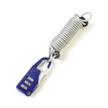 3-digit combination padlock securing travel luggage