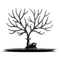 Full view of deer antler jewellery tree stand showcasing accessories