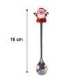 Size guide for cartoon spoon set, stainless steel finish