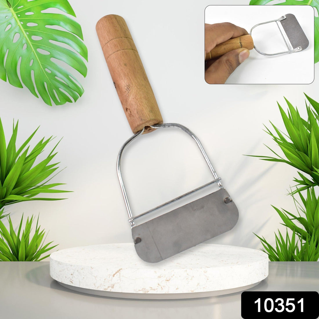Wooden handle vegetable peeler with stainless steel blade for easy peeling