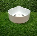 Empty triangle wall mount storage basket ready for use.