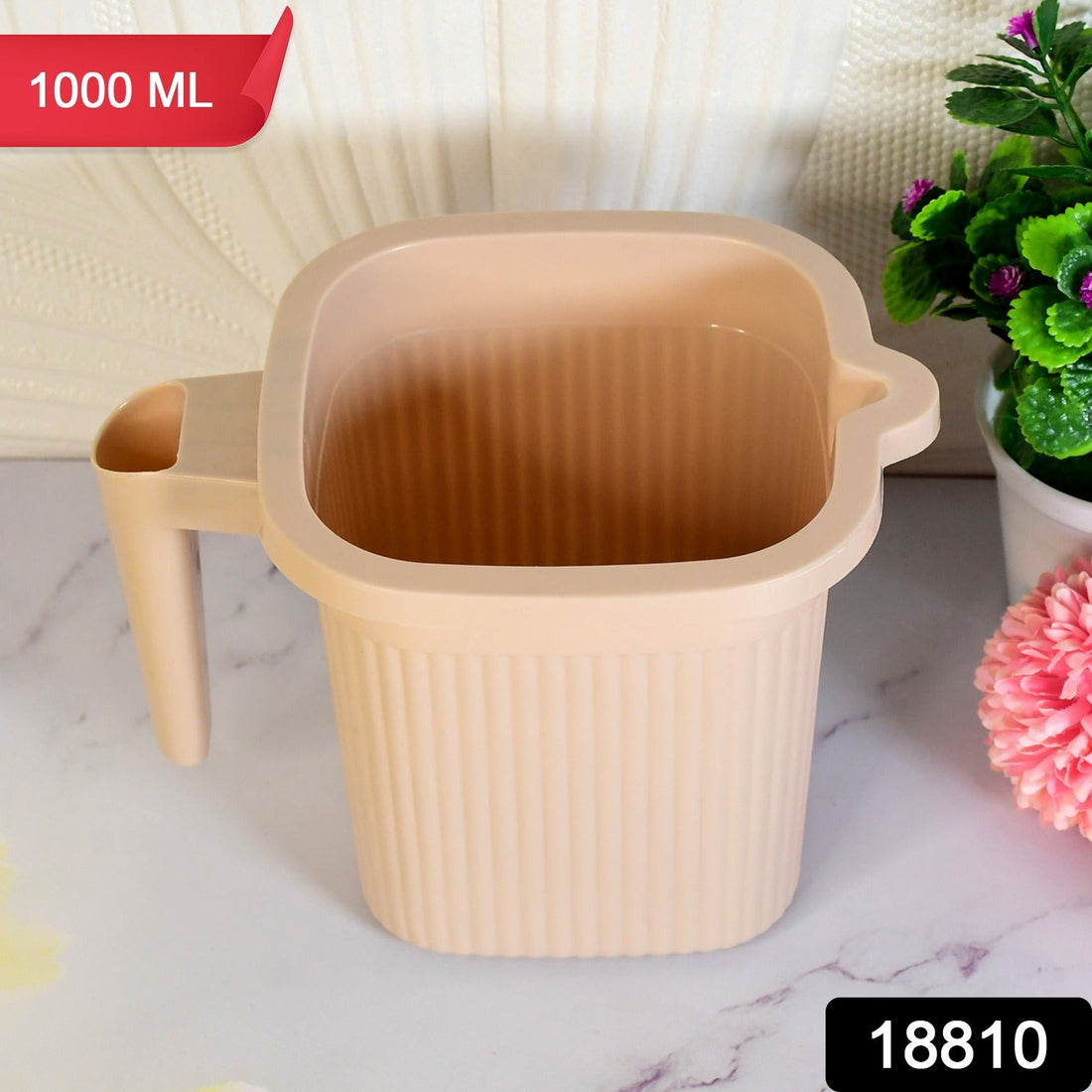 Assorted clear and colored Plastic Bath Mugs, showing multi-use design.