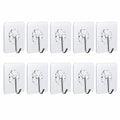 Transparent adhesive hooks set on wall