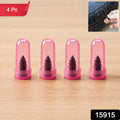 Set of four pink tubeless tire repair nails for cars and bikes