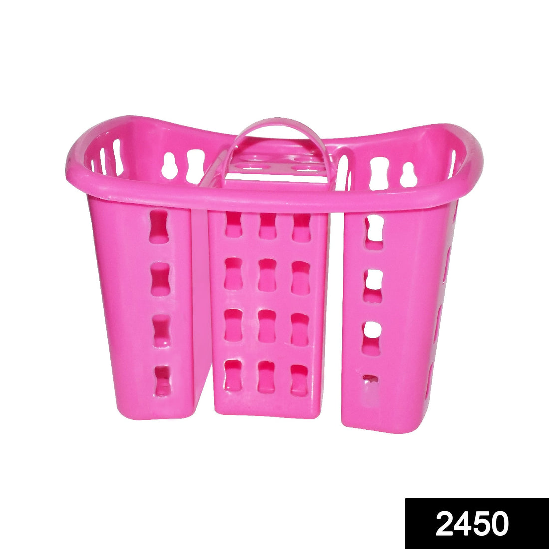 White 4-in-1 Bathroom Organizer Stand holding toothbrushes and toothpaste on a counter.