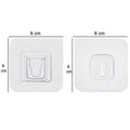 Diagram illustrating the 180-degree rotation feature of the multi-purpose adhesive wall hooks.
