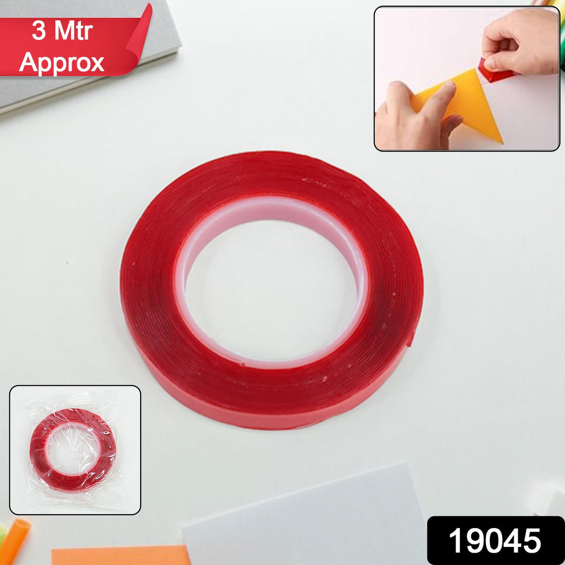 Roll of heavy duty transparent acrylic foam mounting tape ideal for mounting