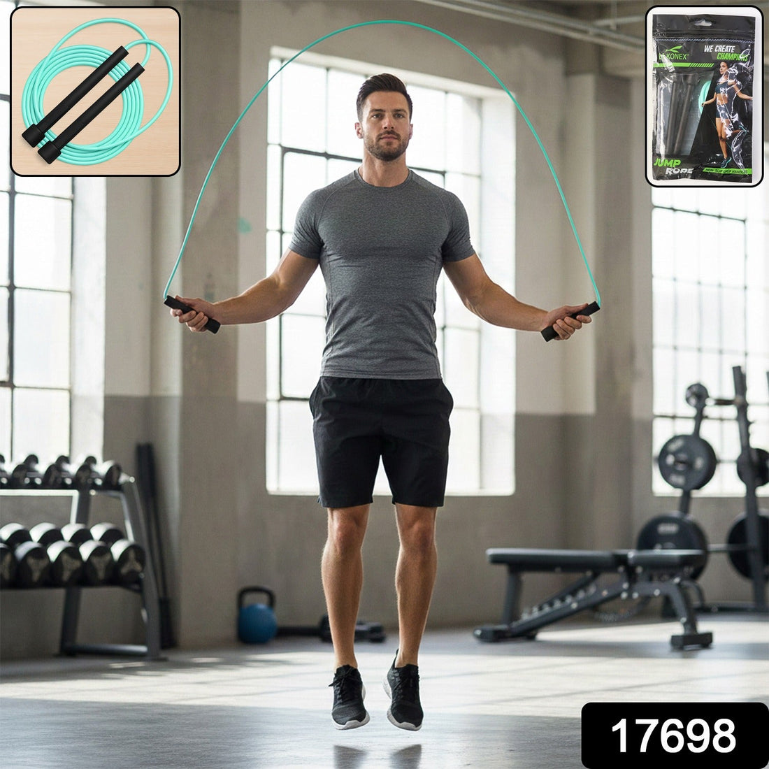 Adjustable high-speed skipping rope with comfortable foam handles