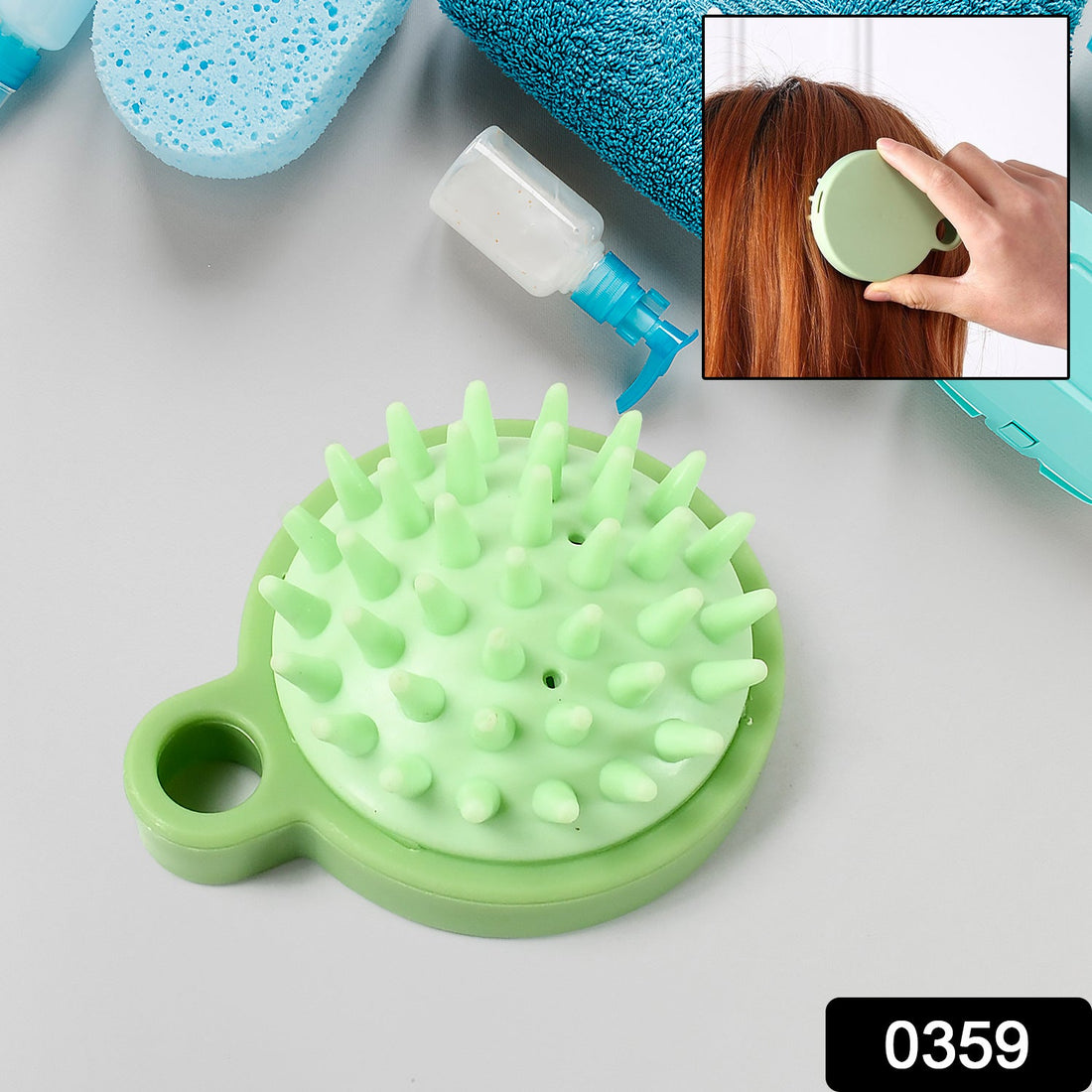 VelvaBloom scalp massage comb on a clean white background, ready for use.