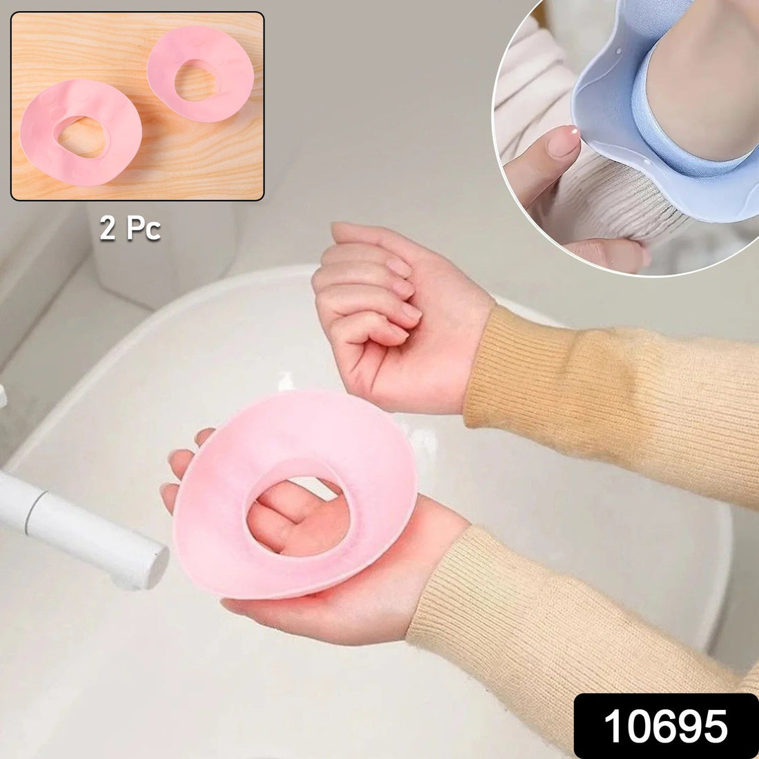 Silicone wrist water stopper preventing water runoff during washing