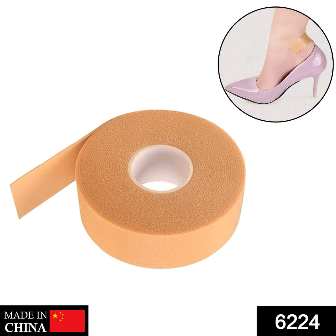Waterproof heel blister plaster prevents friction.