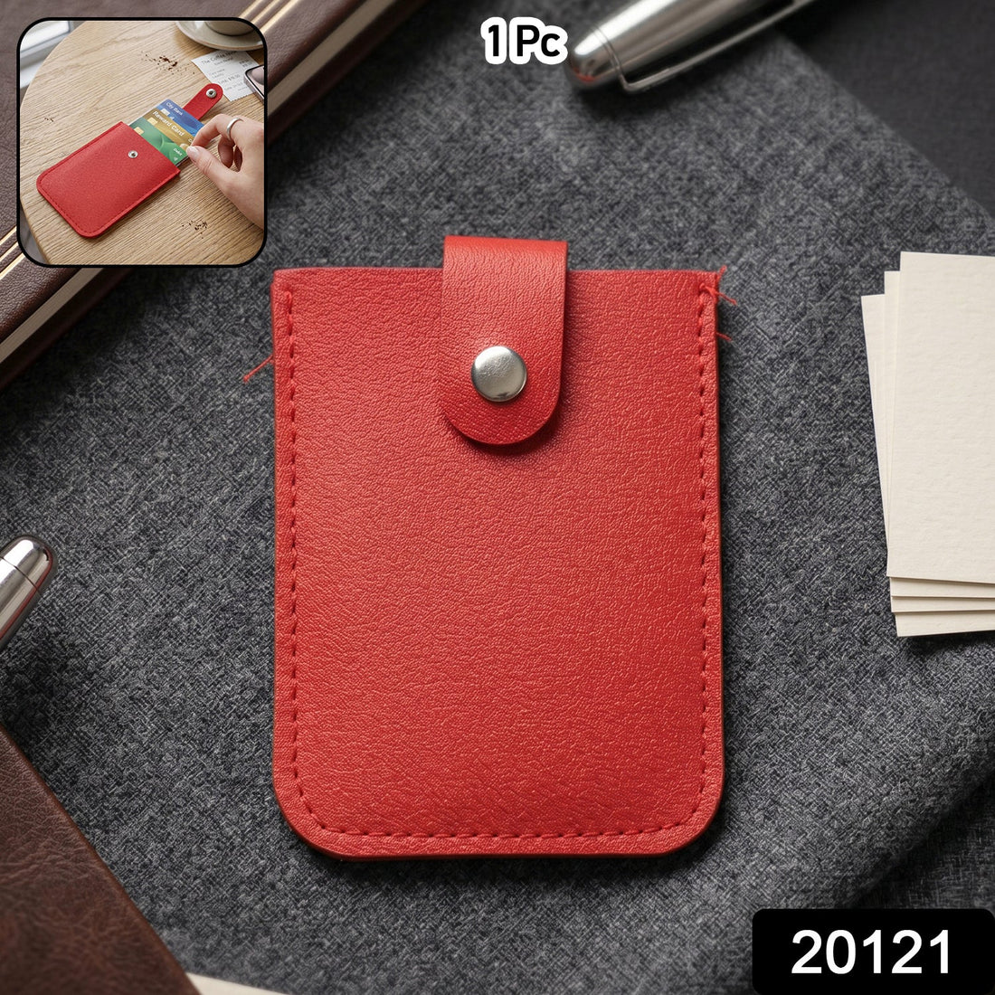 Compact small card holder wallet with slim profile and multiple slots