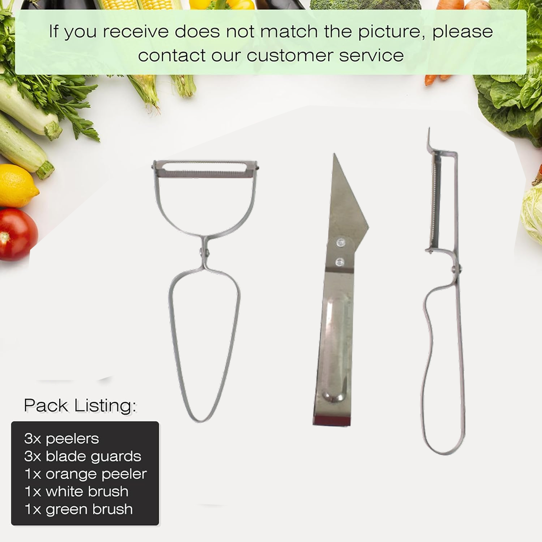 3-in-1 vegetable peeler set for peeling fruits and vegetables