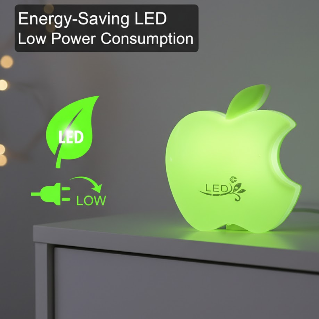 A glowing heart-shaped 3D Illusion Night Light illuminating a dark room, showcasing its unique visual effect.