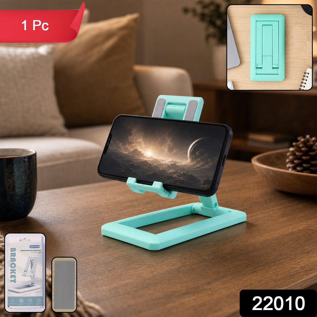 Foldable plastic mobile phone holder stand suitable for smartphones