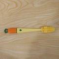 Daily use bottle cleaning brush with silicone bristles