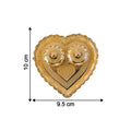 Size guide for heart-shaped kumkum holder