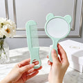 Using the comb mirror grooming set for styling