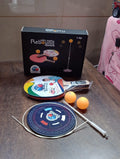 Complete Portable Wiff Waff table tennis trainer set packed and ready to use.