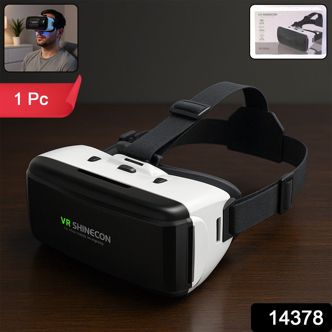 Premium 3D VR virtual reality headset with comfortable cushioning for immersive experience