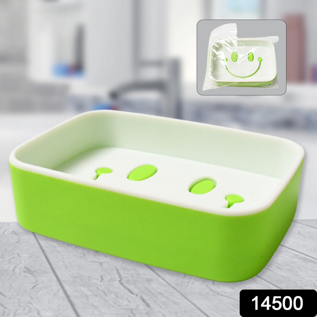 Portable travel soap dish box with cute smiley face design closed