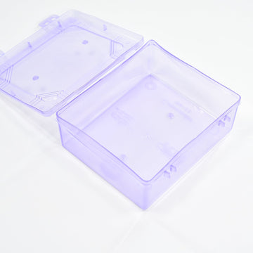 Multipurpose plastic storage box in a neutral color, perfect for organizing small items.