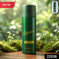 Signature green deodorant spray packaging design