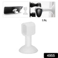 Mixed color silicone door stopper with self-sucking suction cup