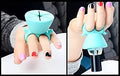 AuriGlam Nail Polish Holder with stand, versatile for both manicure and pedicure tools.