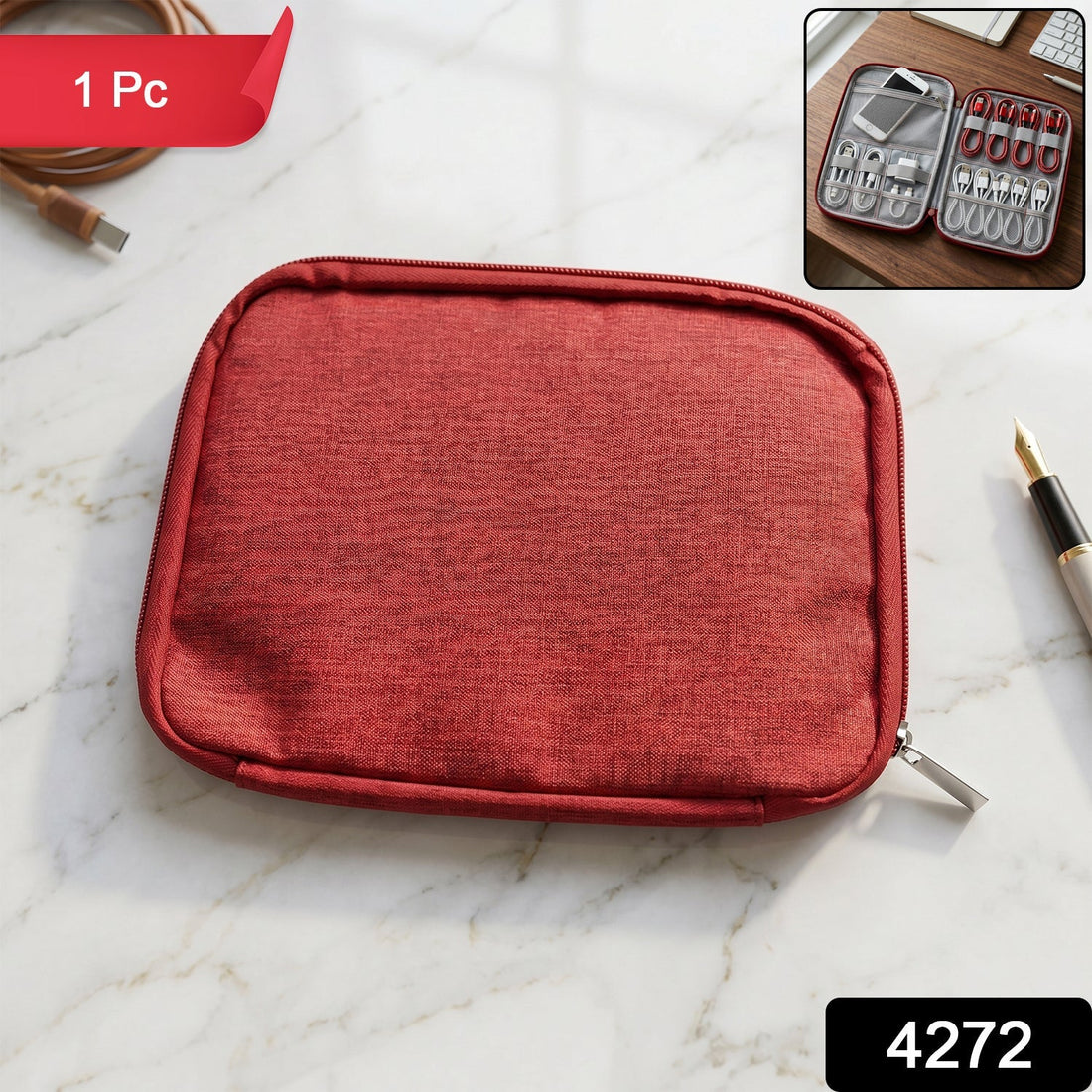 Multi zip pouch organizer travel