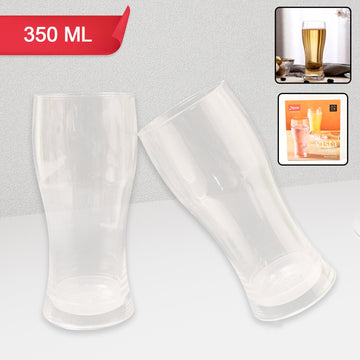 Unbreakable pitcher glass set with 350ML clear tumblers