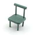 Close-up of the smooth, eco-friendly beech wood finish of the mini chair phone stand.